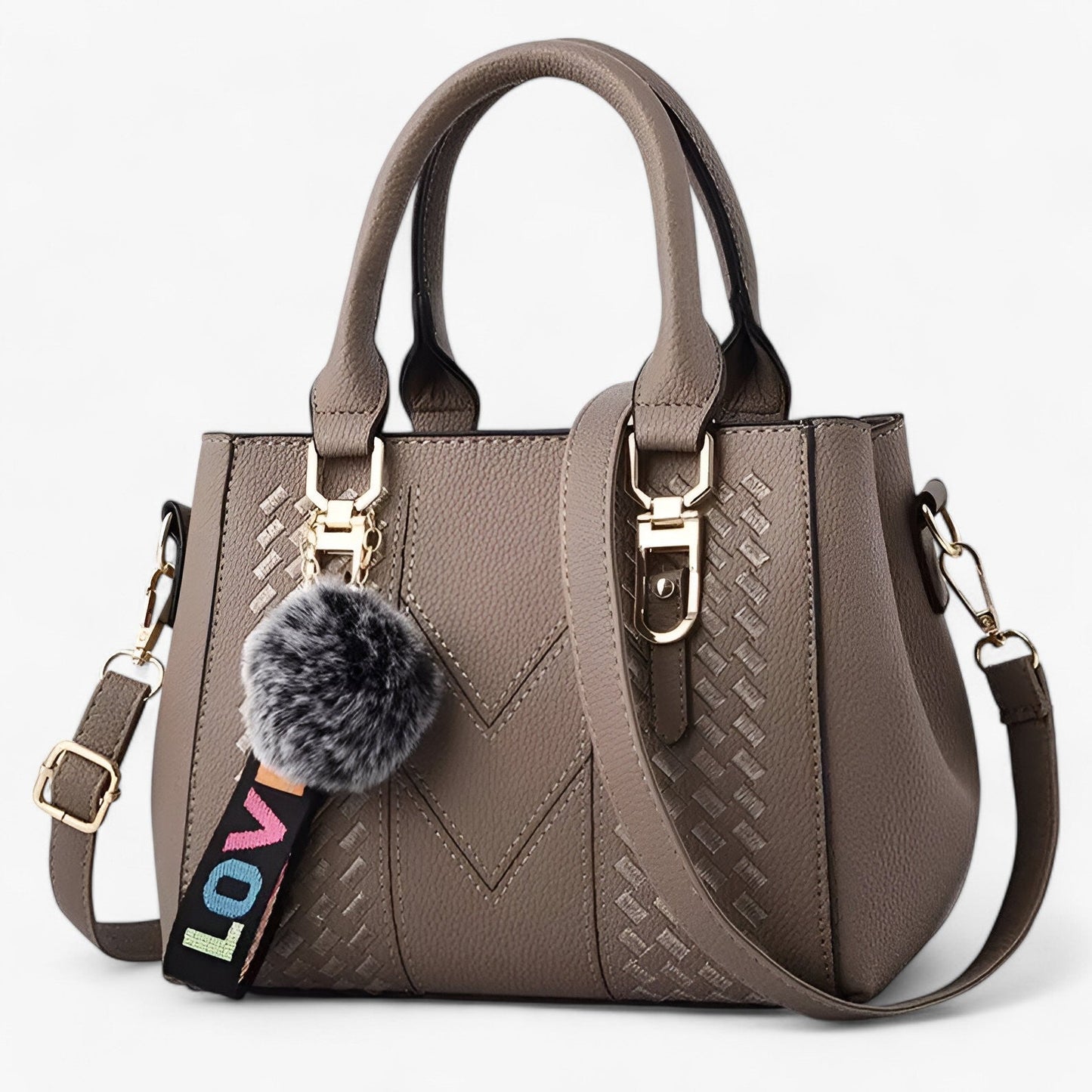 Borsa A Mano Multicolore Con Pompon Donna — Verona, immagine 13