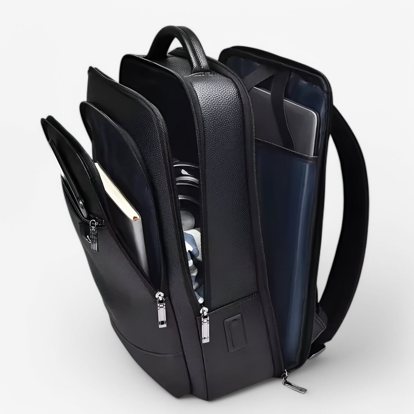 Zaino Nero Porta Laptop Uomo — Milano, immagine 8