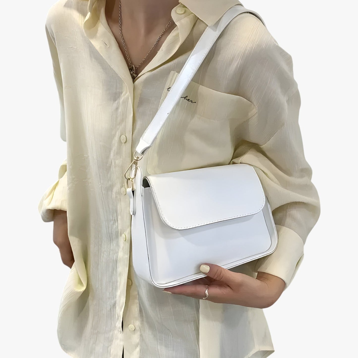 Borsa A Tracolla Multicolore Compatta Donna — Celeste, immagine 10