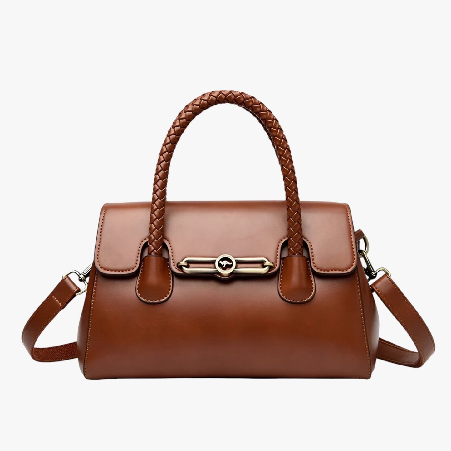 Borsa A Mano Marrone Compatta Donna — Pavia, immagine 7