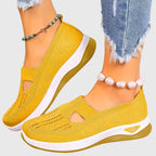 Sneakers Slip On Da Donna In Tessuto Traforato Con Suola Spessa, immagine 13