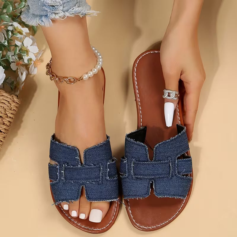 Demi — Ciabatte In Denim Da Donna, immagine 1