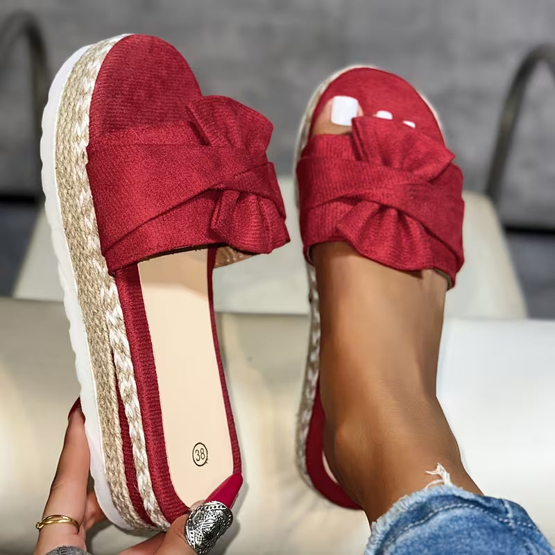 Bowie Bow Platform — Sandali Con Fiocco Con Plateau Da Donna, immagine 3