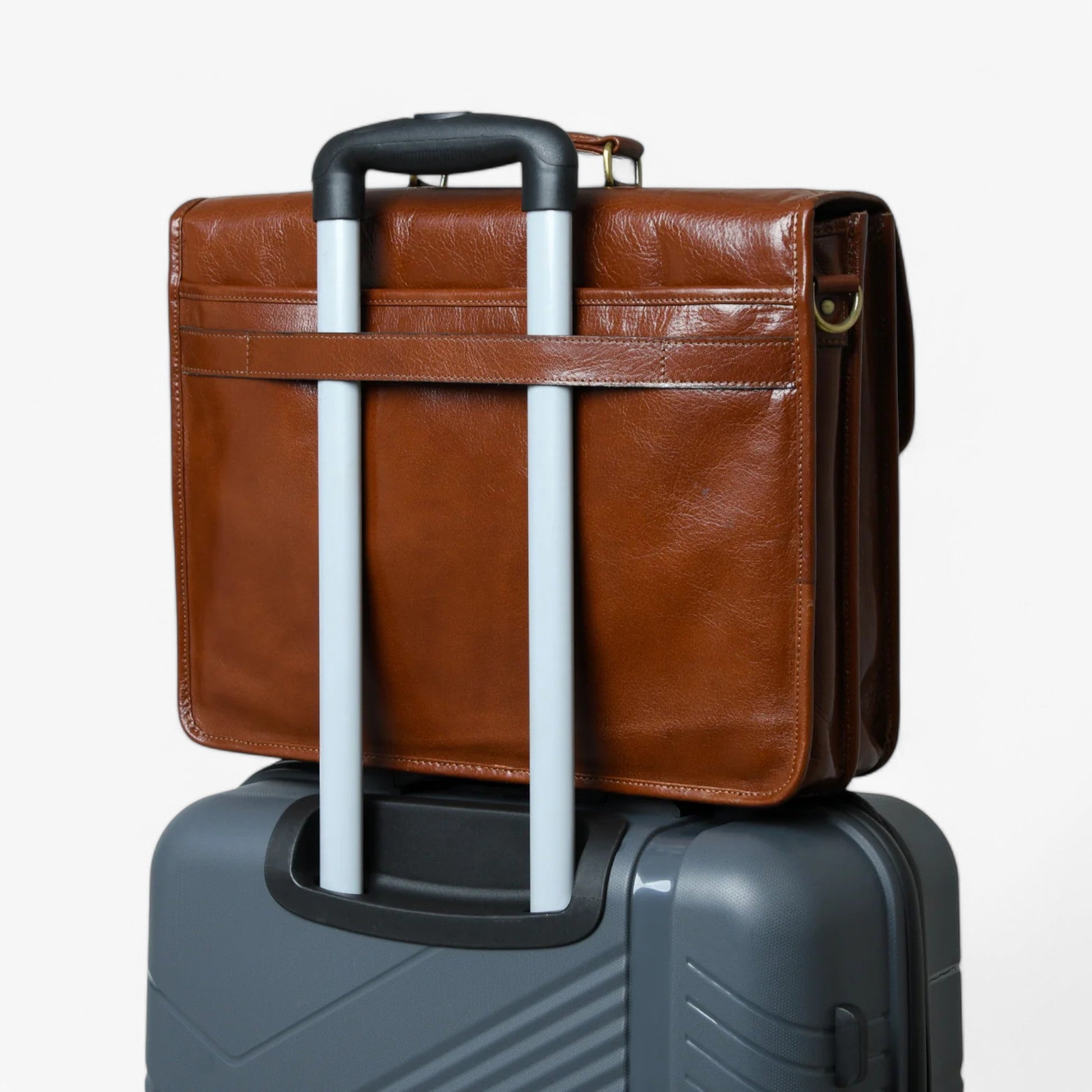 Borsa Portadocumenti Marrone Con Patta Uomo — Savona, immagine 8