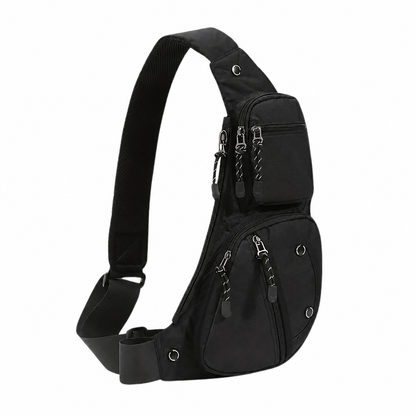 Borsa Monospalla Nera Antifurto Impermeabile Uomo — Garda, immagine 1