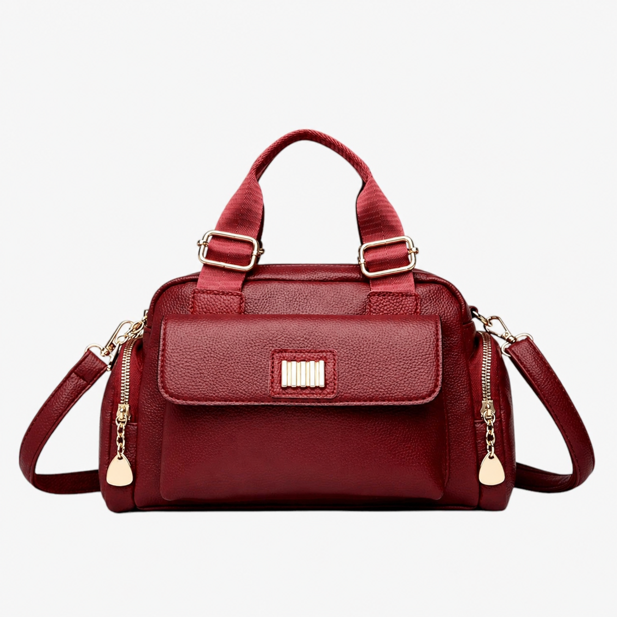 Borsa A Mano Nera Multitasche Con Tracolla Donna — Ravenna, immagine 3
