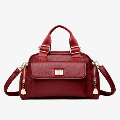 Borsa A Mano Nera Multitasche Con Tracolla Donna — Ravenna, immagine 3
