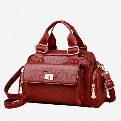 Borsa A Mano Nera Multitasche Con Tracolla Donna — Ravenna, immagine 4