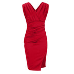 Abito Midi Aderente Da Donna Con Scollo A V E Spacco Laterale, immagine 11