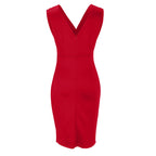 Abito Midi Aderente Da Donna Con Scollo A V E Spacco Laterale, immagine 12