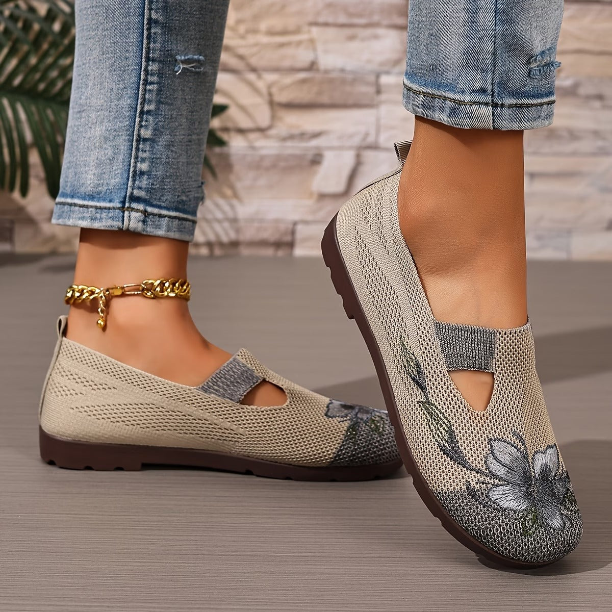 Ballerine Ergonomiche a Motivo Floreale da Donna — Rosalie