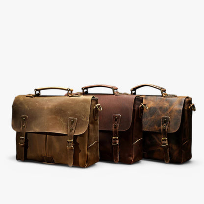 Borsa Messenger Marrone Vintage Unisex — Matera, immagine 5