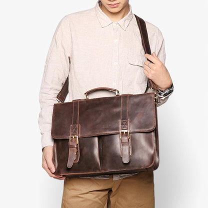 Borsa Portadocumenti Marrone Con Patta Donna — Enna, immagine 2