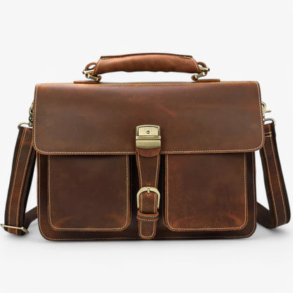 Borsa Portadocumenti Marrone Con Tracolla Unisex — Vasto, immagine 1