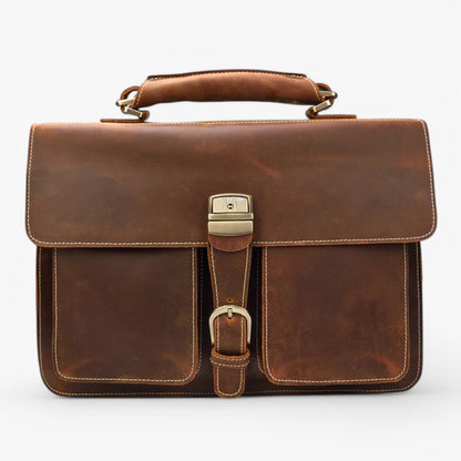 Borsa Portadocumenti Marrone Con Tracolla Unisex — Vasto, immagine 2