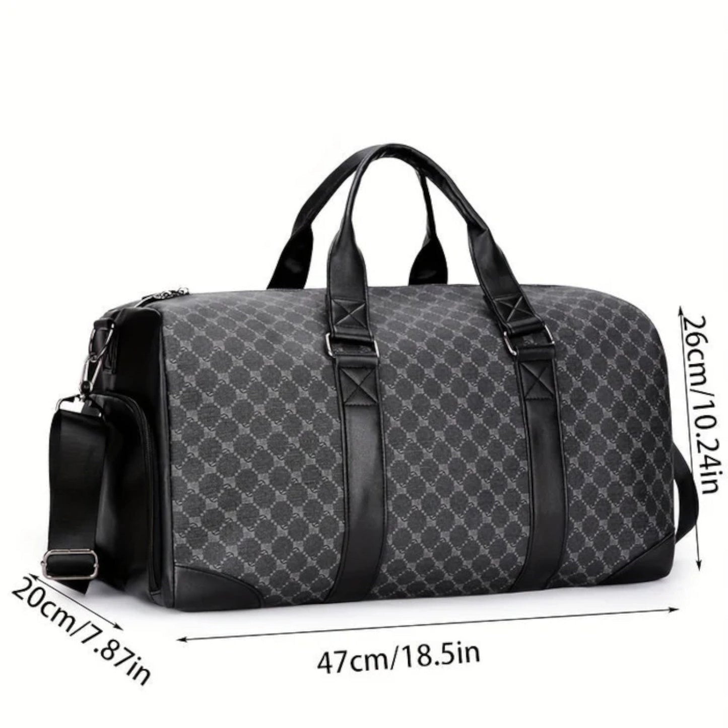 Borsone Da Viaggio Nero Multiscomparto Unisex — Modena, immagine 2