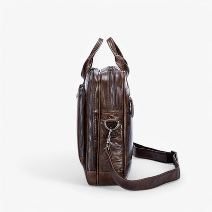 Borsa Portadocumenti Marrone Porta Laptop Unisex — Lume, immagine 2