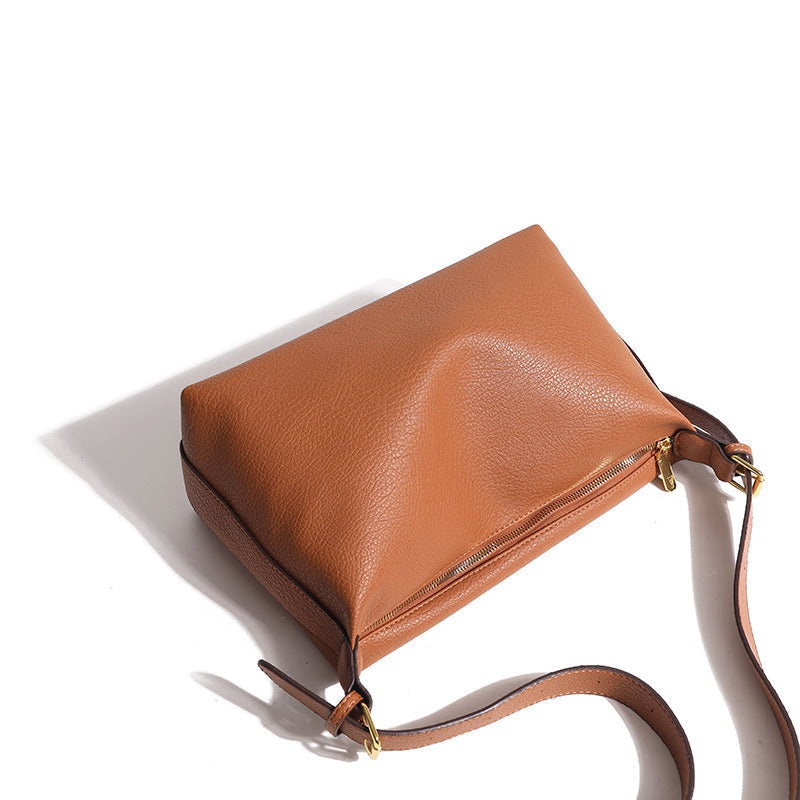 Borsa A Tracolla Marrone Ampia Donna — Ambra, immagine 4