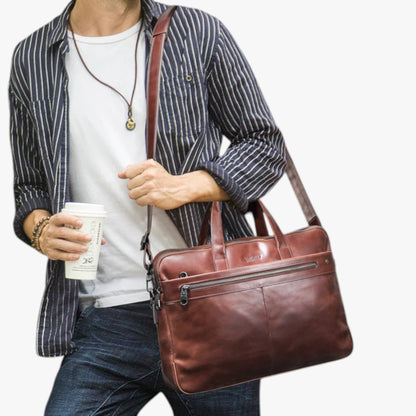 Borsa Portadocumenti Marrone Porta Laptop Donna — Rho, immagine 4