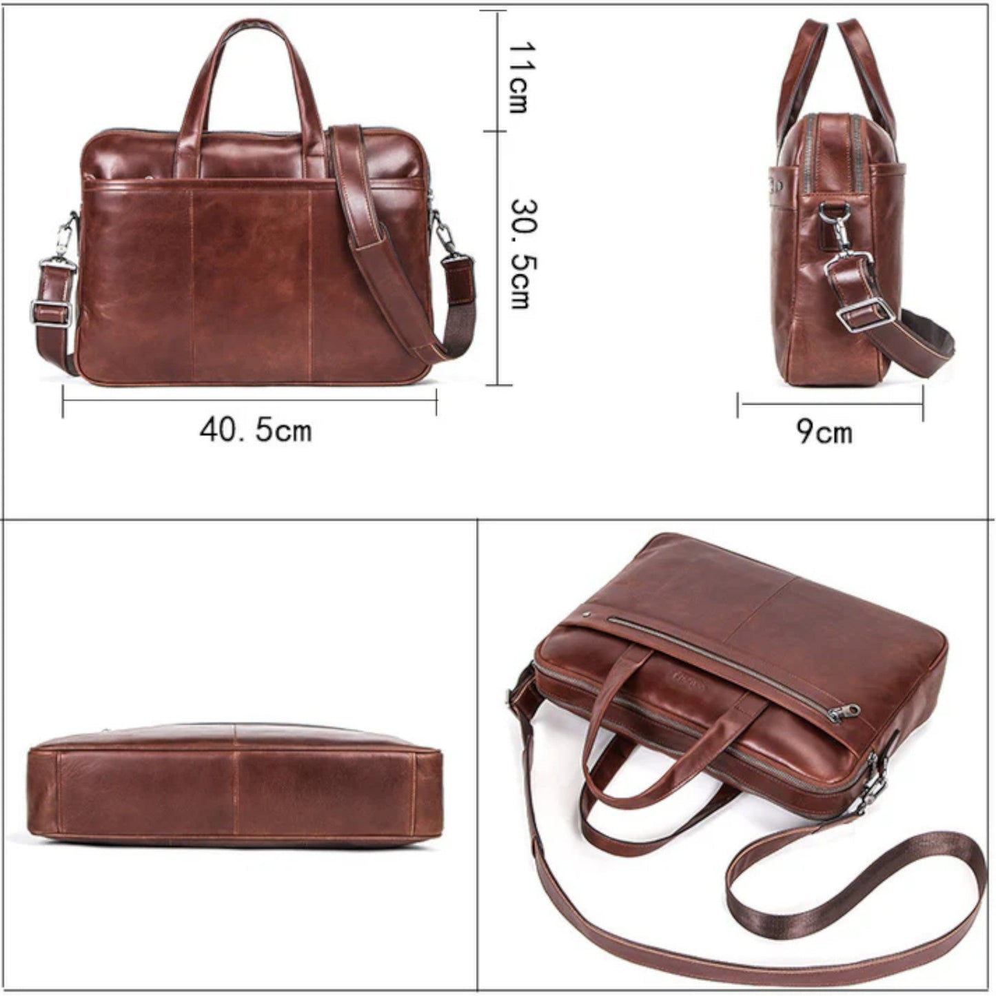 Borsa Portadocumenti Marrone Porta Laptop Donna — Rho, immagine 3