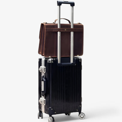 Borsa Portadocumenti Marrone Con Patta Unisex — Todi, immagine 4