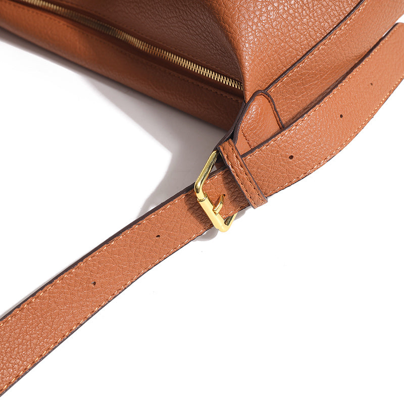 Borsa A Tracolla Marrone Ampia Donna — Ambra, immagine 6