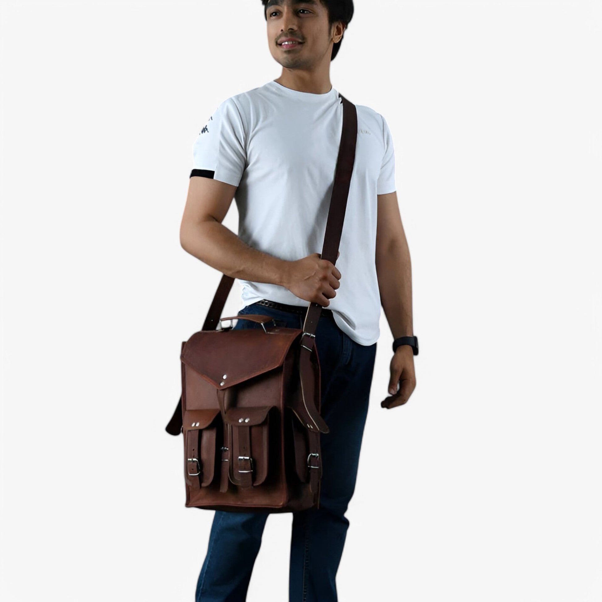 Borsa A Spalla Nera Convertibile Donna — Fossile, immagine 7