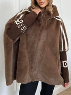 Cappotto Oversize In Pelliccia Sintetica Da Donna Con Cappuccio, immagine 9