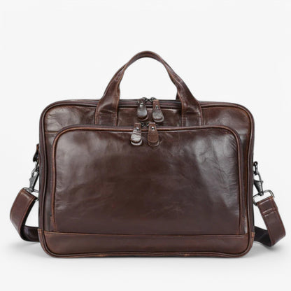 Borsa Portadocumenti Marrone Porta Laptop Unisex — Lume, immagine 1