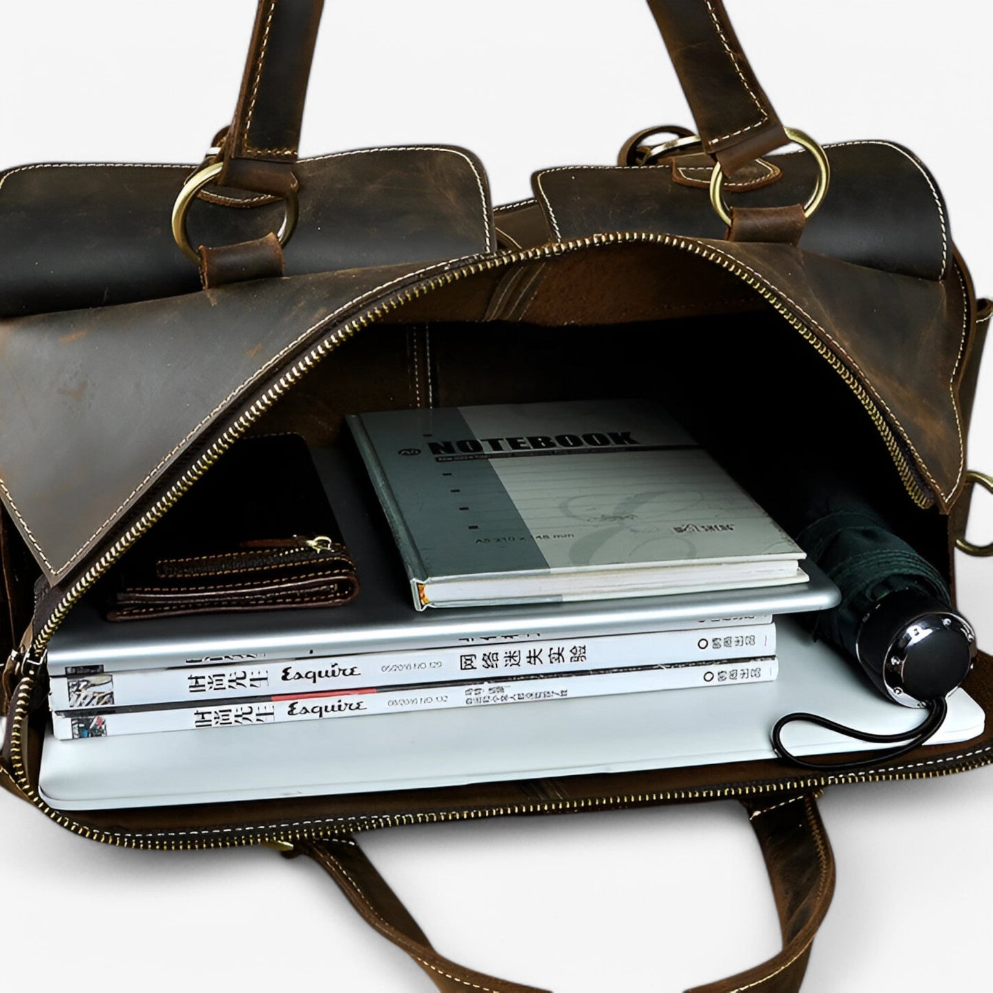 Borsa Portadocumenti Marrone Con Patta Donna — Vasto, immagine 4
