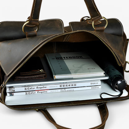 Borsa Portadocumenti Marrone Con Patta Donna — Vasto, immagine 4
