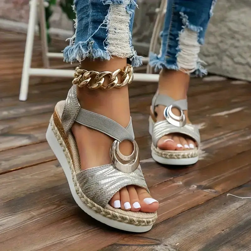 Luna — Sandali Espadrillas Con Zeppa Da Donna, immagine 1