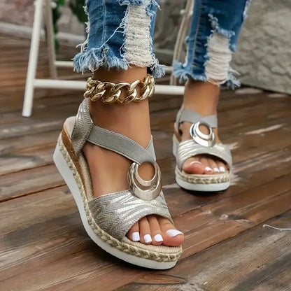 Luna — Sandali Espadrillas Con Zeppa Da Donna, immagine 1