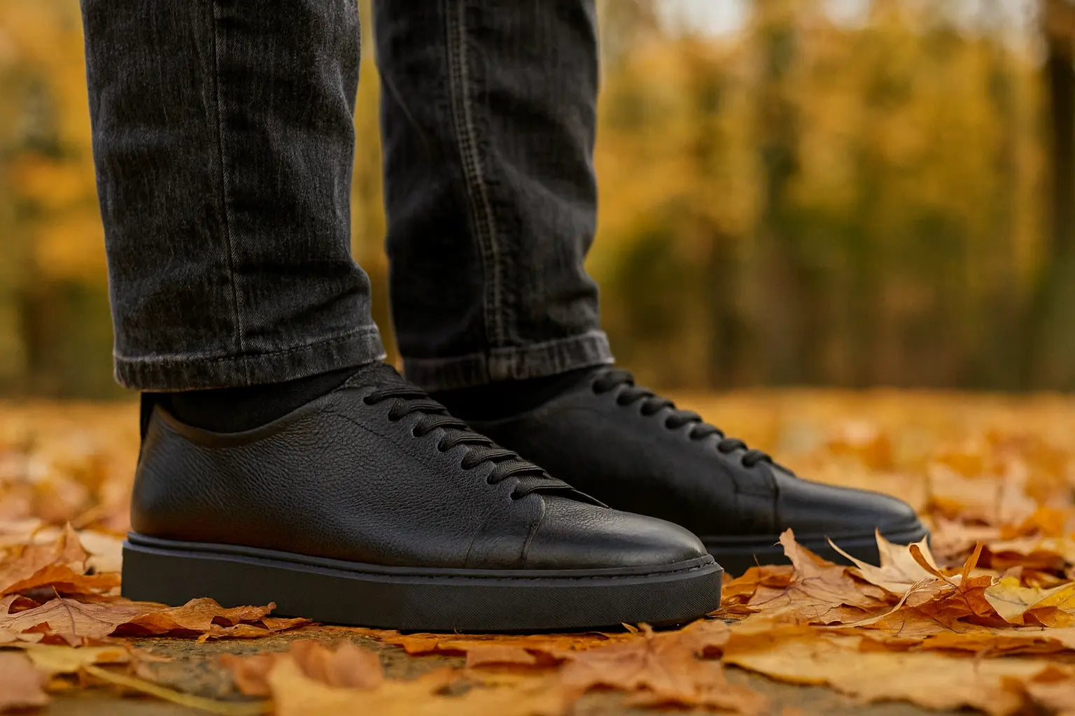Ostuni — Sneakers Nere Da Uomo, immagine 4