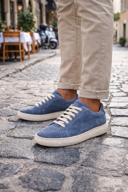 Benevento — Sneakers Azzurre Da Uomo, immagine 2