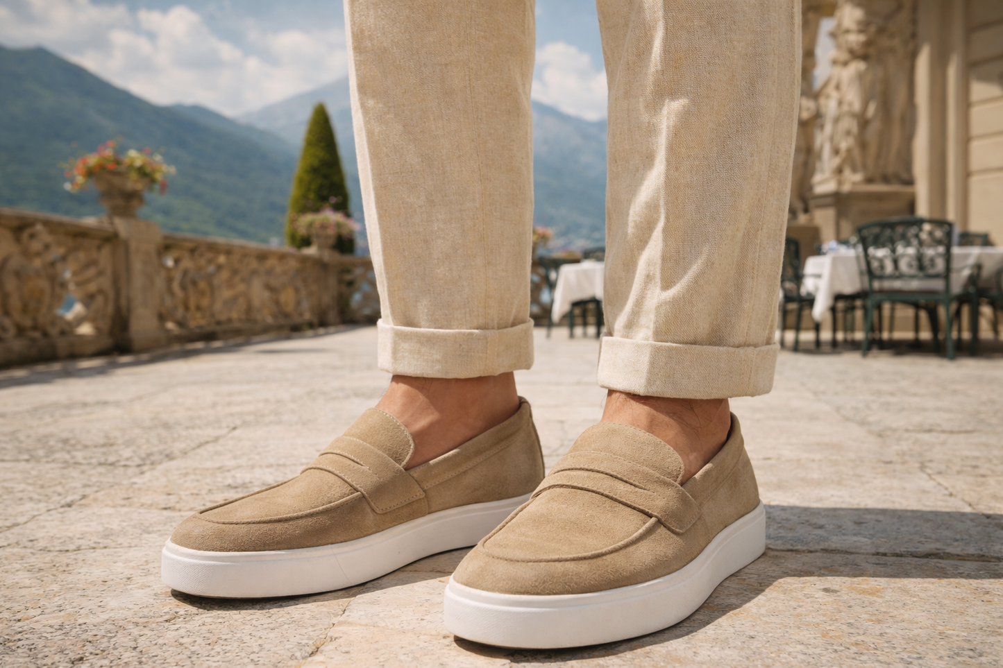 Taormina — Mocassini Beige Da Uomo, immagine 2