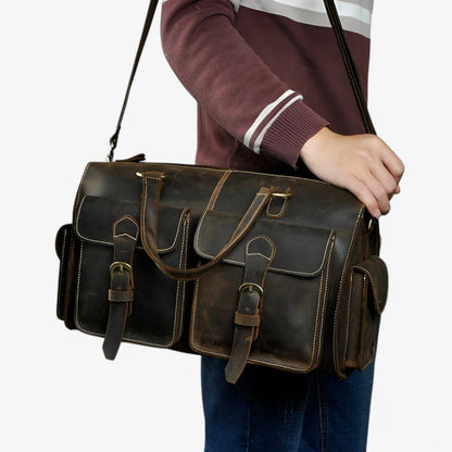Borsa Portadocumenti Marrone Con Patta Donna — Vasto, immagine 2