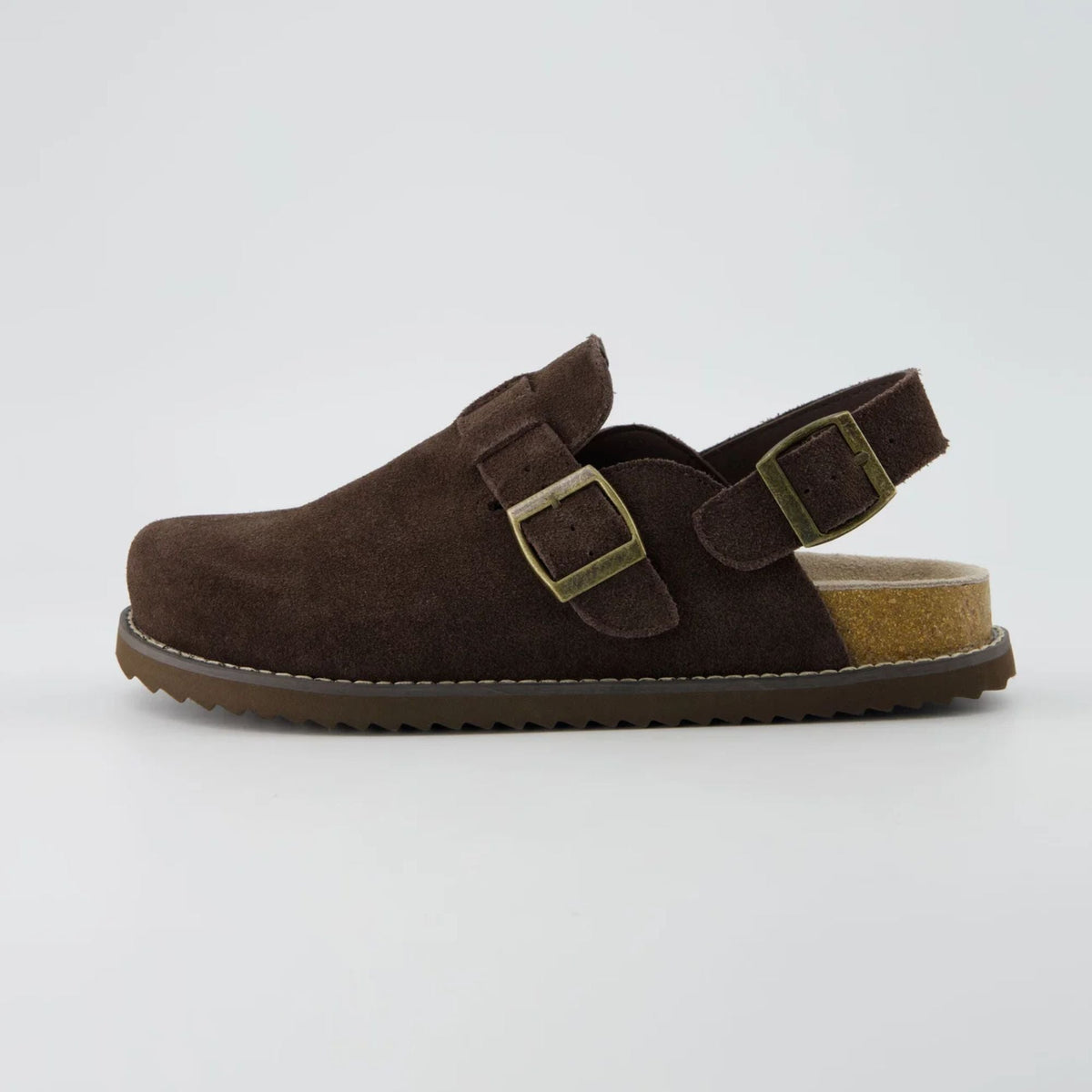 Cabin Clogs in pelle scamosciata chocolate