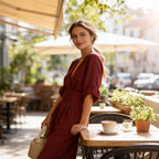Tuta Elegante Da Donna Con Scollo A V E Pantaloni A Gamba Larga, immagine 8