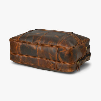 Borsa Portadocumenti Marrone Multiscomparto Unisex — Vigevano, immagine 8