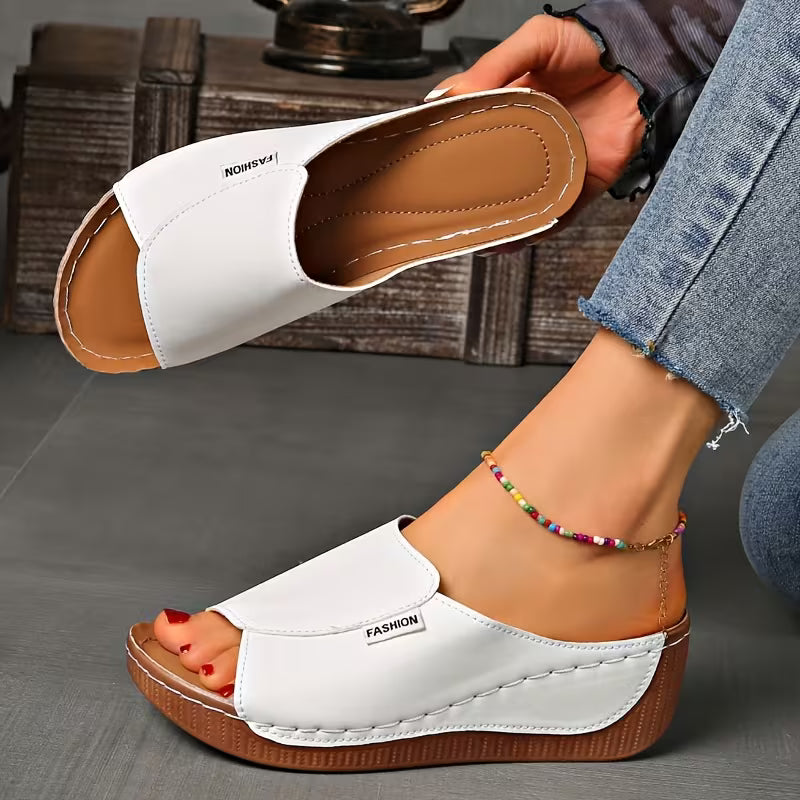 Slip-On — Sandali Con Zeppa Da Donna, immagine 2