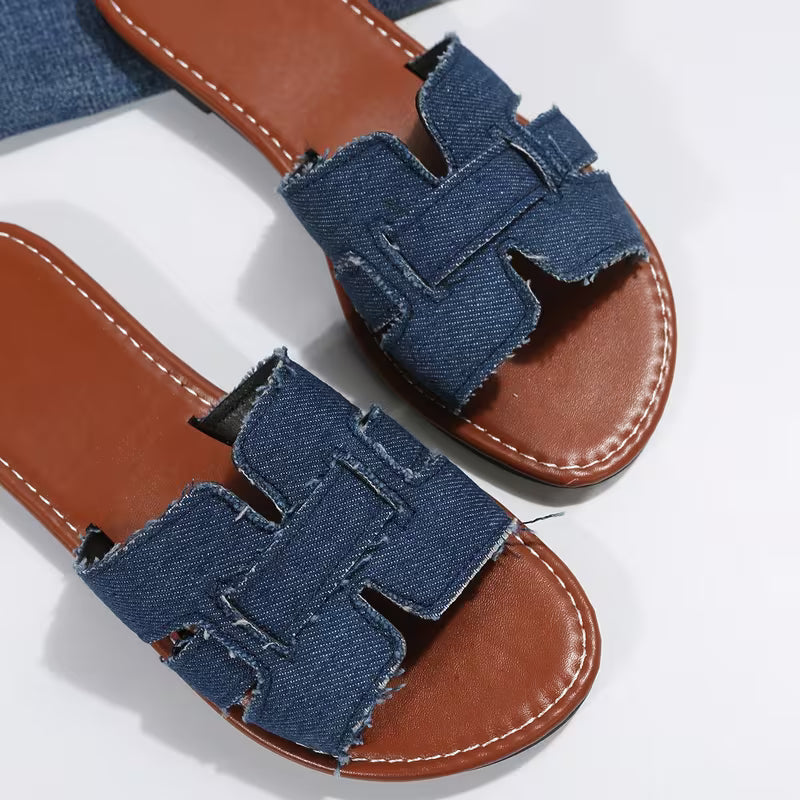 Demi — Ciabatte In Denim Da Donna, immagine 4