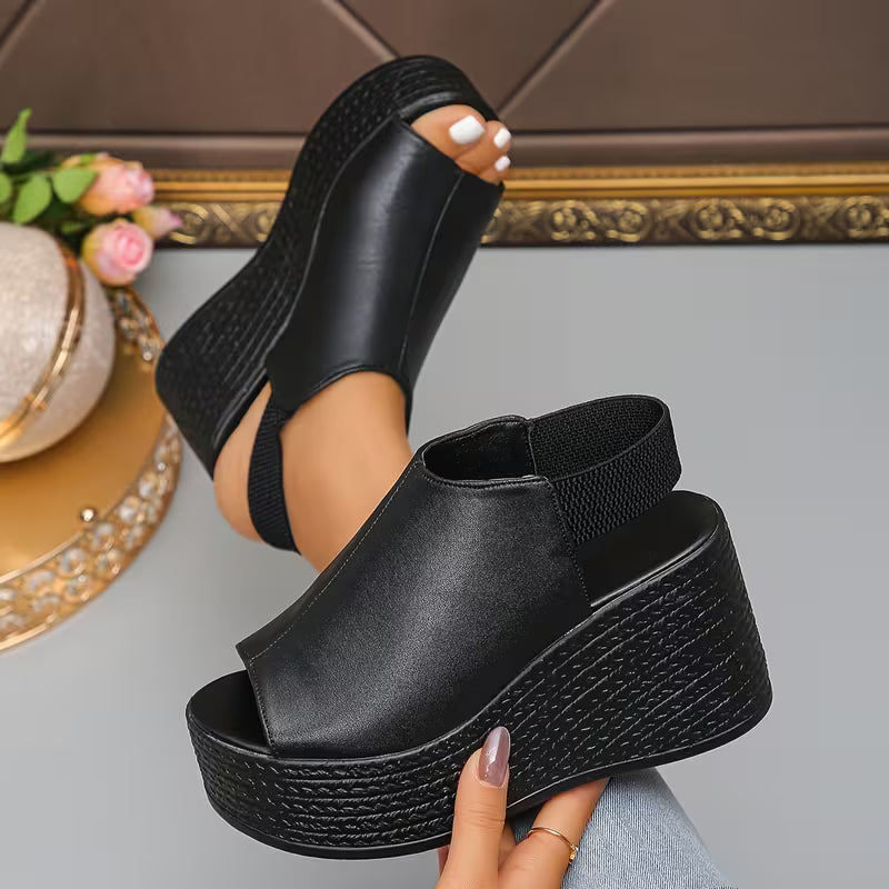 Monaco — Sandali Con Zeppa Slingback Da Donna, immagine 4