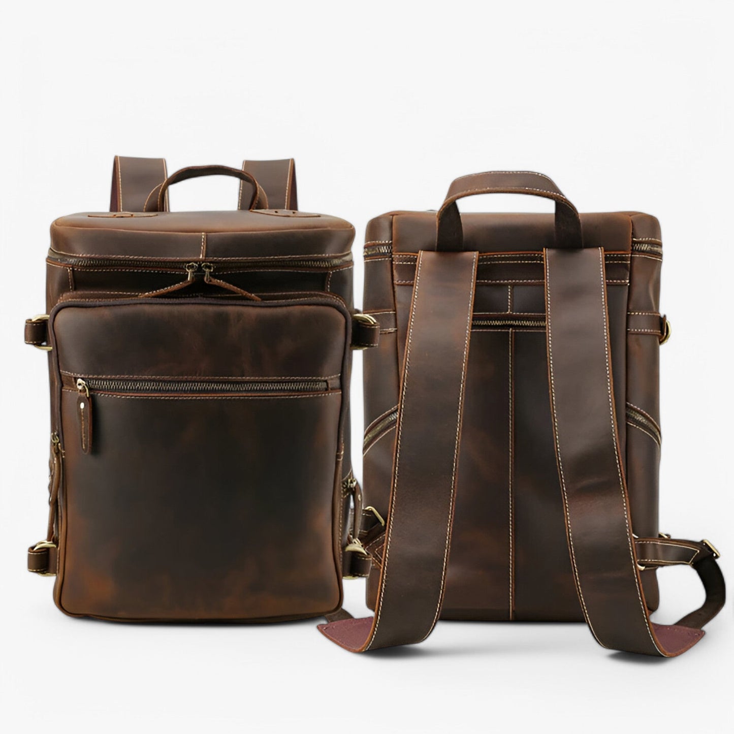 Zaino Marrone Minimal Unisex — Siena, immagine 2