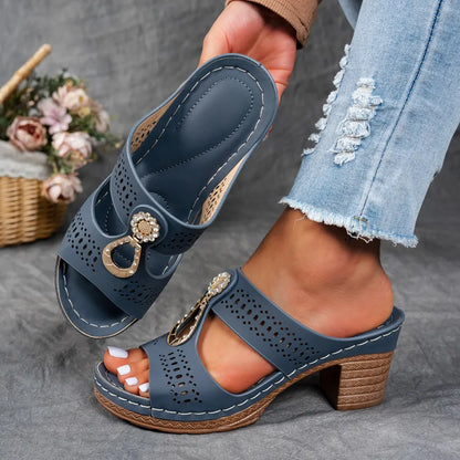 Bella — Sandali Mule Con Gioiello Da Donna, immagine 4