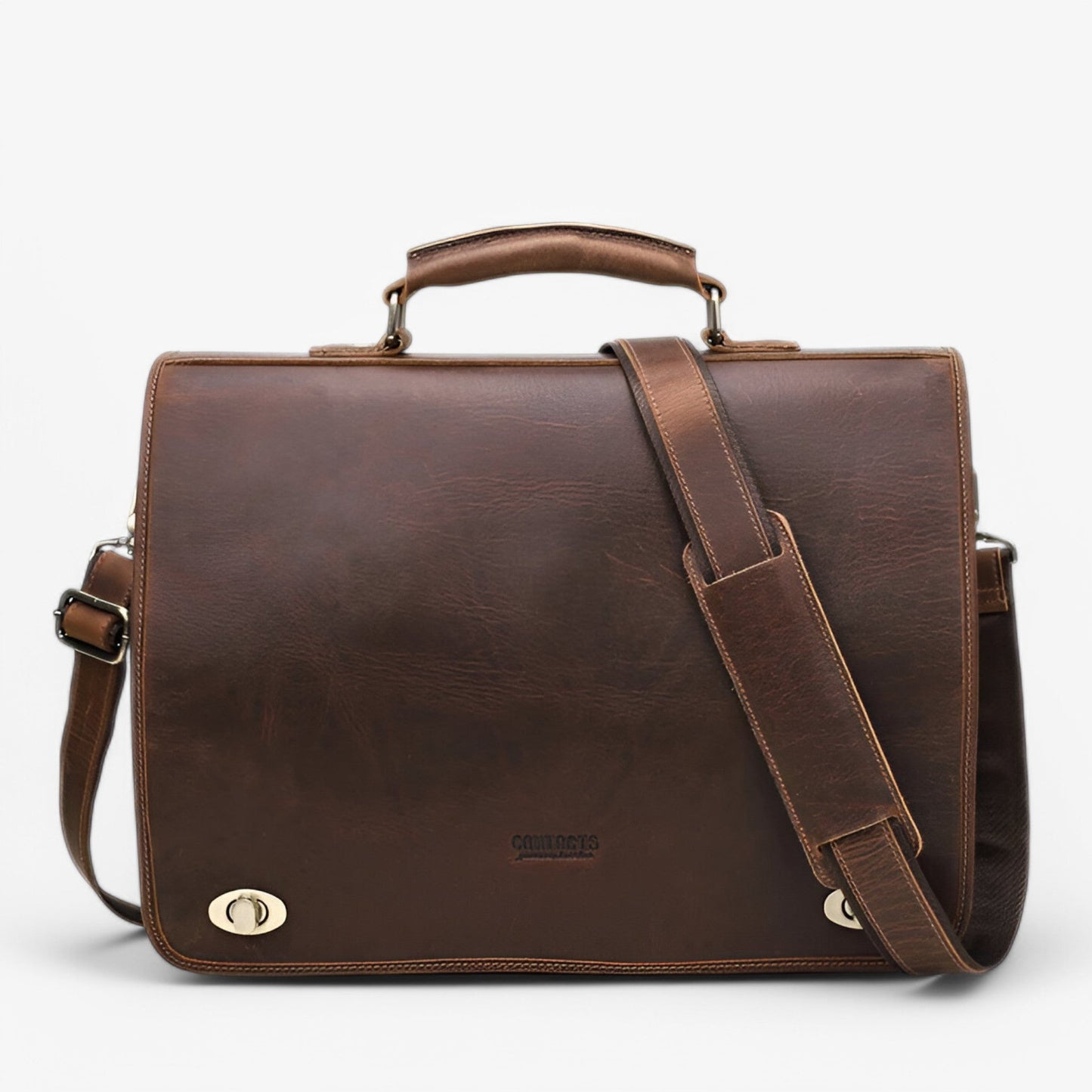 Borsa Portadocumenti Marrone Con Tracolla Uomo — Como, immagine 1