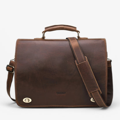 Borsa Portadocumenti Marrone Con Tracolla Uomo — Como, immagine 1