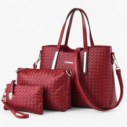 Set Borse Tote Nere Intrecciate 3 Pezzi Donna — Ravenna, immagine 6