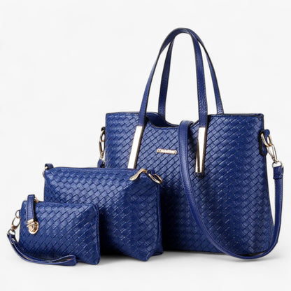 Set Borse Tote Nere Intrecciate 3 Pezzi Donna — Ravenna, immagine 8