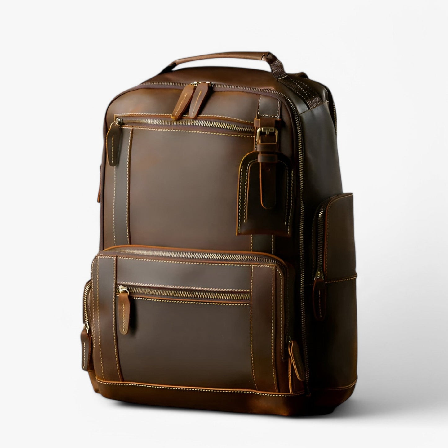 Zaino Marrone Multitasche Unisex — Rovere, immagine 2